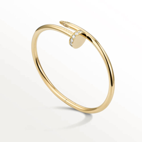 Nail and diamonds bracelet