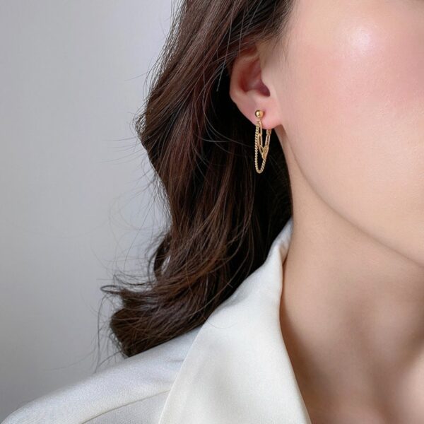 Dangle chain studs - Imagen 2