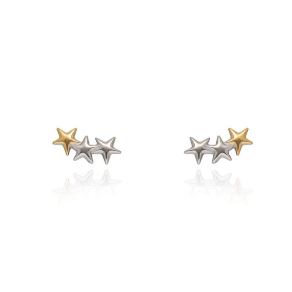 Gold and silver twinkle stars