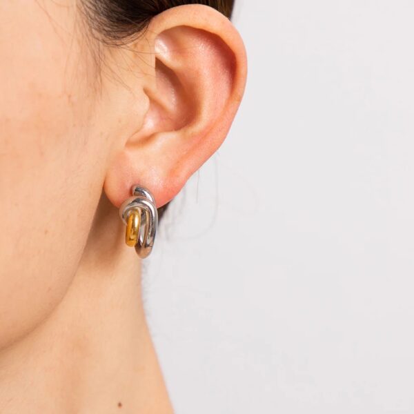 Nest gold and silver studs - Imagen 2