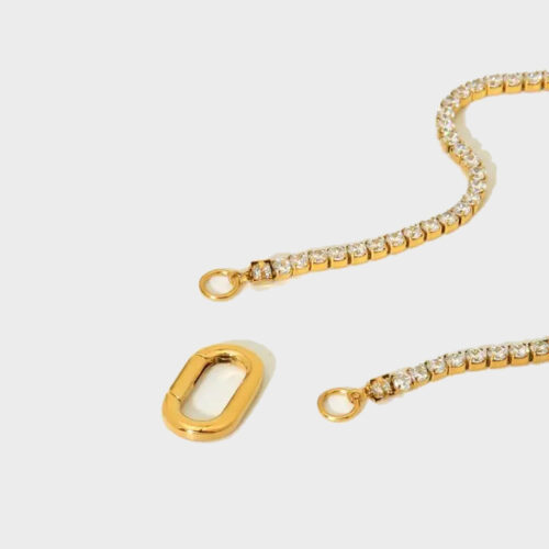 Tennis necklace for charms