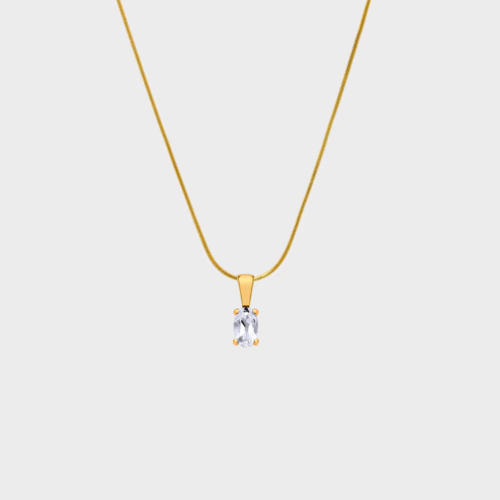 Oval diamond necklace