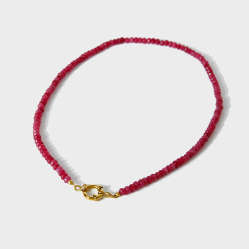 Burgundy beaded necklace