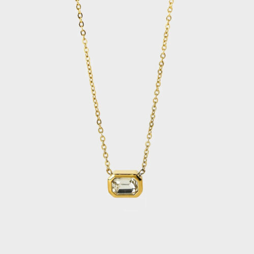 Emerald cut necklace