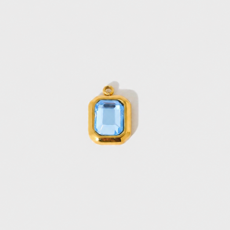 Blue emerald cut