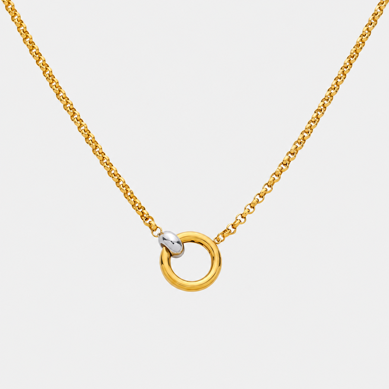 Gold&Silver charm necklace